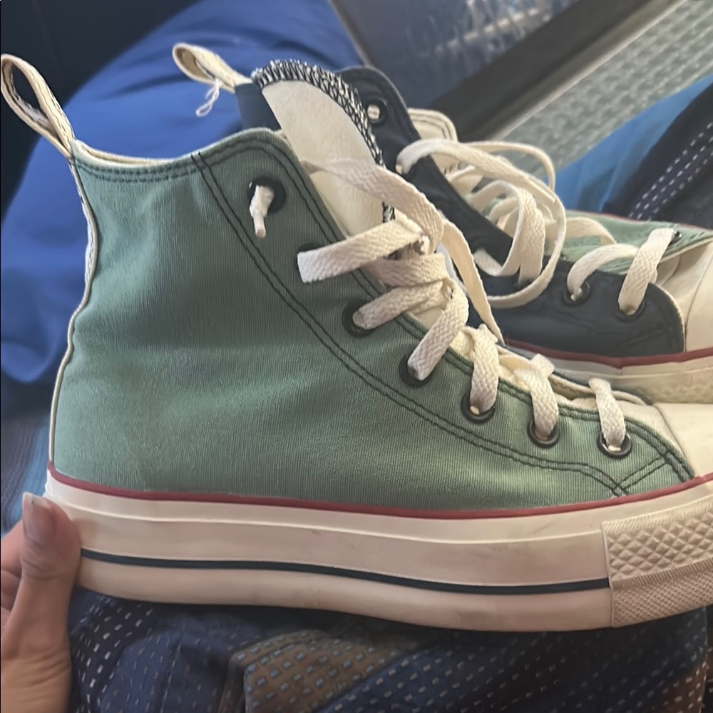 Converse Green High-Tops with White Accents
